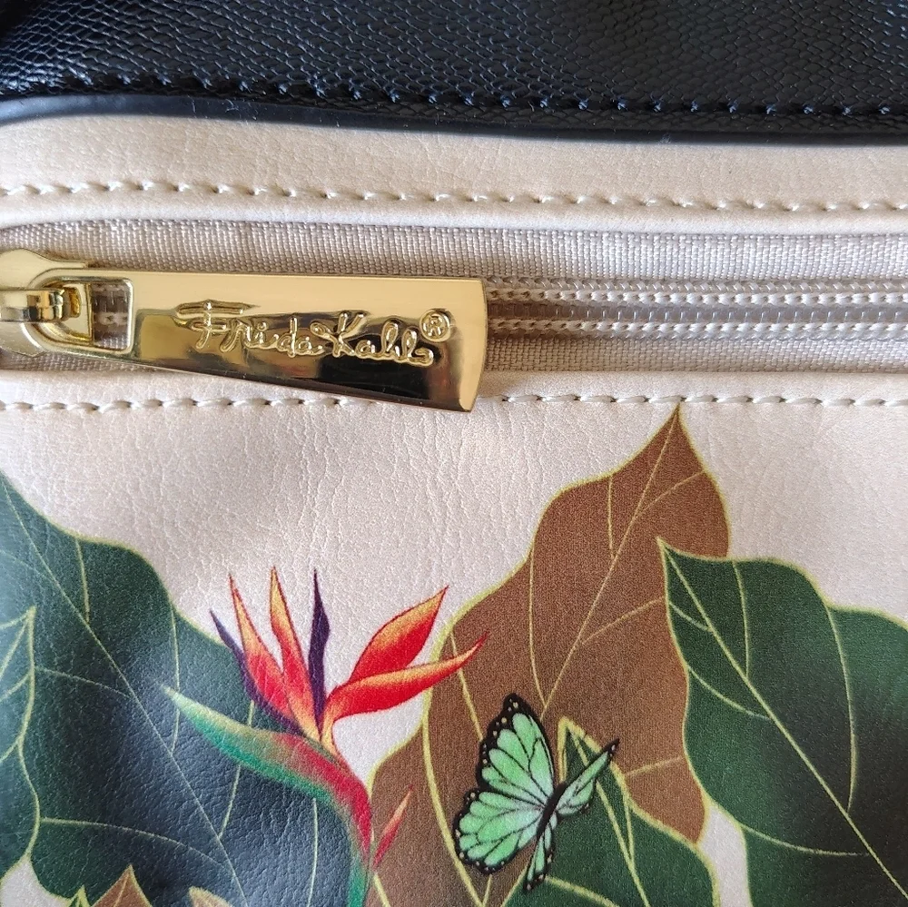 Frida Kahlo Cartoon Black Backpack.
